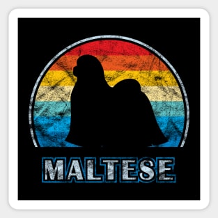 Maltese Vintage Design Dog Sticker